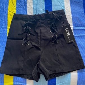 Black high waisted shorts